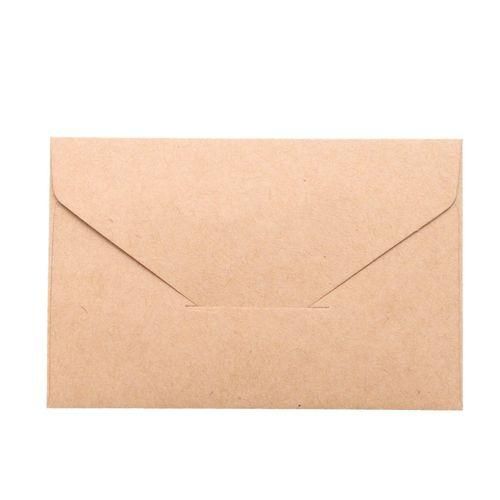 20PCS Classical Kraft Blank Mini Paper Window Envelopes Wedding Invitation Envelope Gift EnvelopeBrown