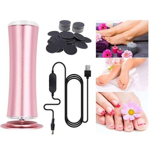 Electric Foot Files USB Rechargeable Cracked Heels Pink