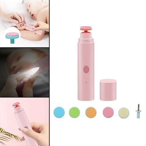 Baby Nail Trimmer 6 Grinding Heads  Care  For Kids Pink