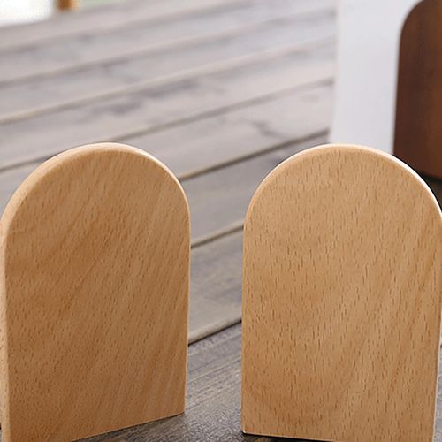 Bookends Book Holder Desk Organizer Magazines Beech