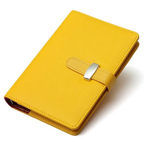 Identity Dairy Personal Planner Organiser Leather Hook Note Book Filofax Gift Yellow yellow