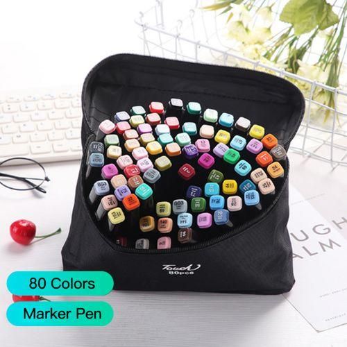 80 Colors Art Markers Set Double Tip Broad Fine Point