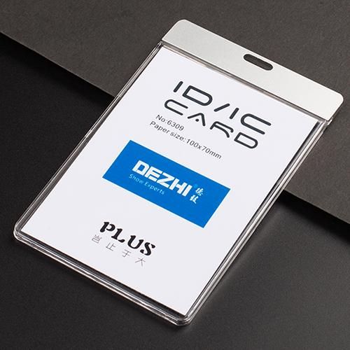 Dezhi Id Holder Demonstrates The Working Set 10x7cm Identification Telescopic Jacket Transparent Id Badge Case Clear