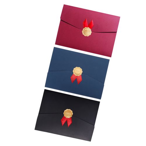 3 Pcs Certificate Envelope Document Protector Paperboard File Folder Holders Graduation Diploma Cover Papecard Jam