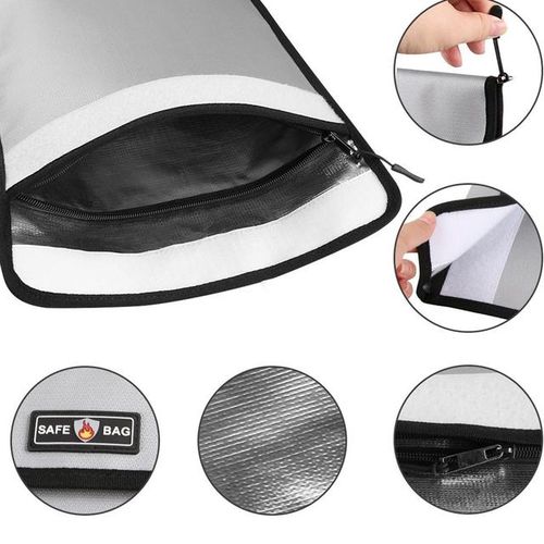 Fireproof File Bag Waterproof Security Document Envelope File Folder Cash Pouch Money Bag For Home