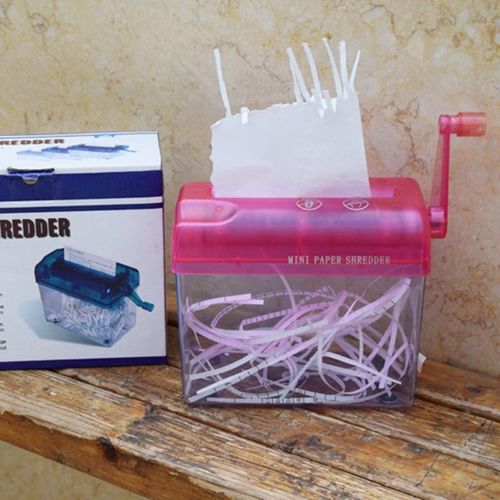 Mini Manual Shredder Portable A6 Hand Paper Cutting Shredder Strip-cut Machine Teaching Supplies Durable Cutter D5QC