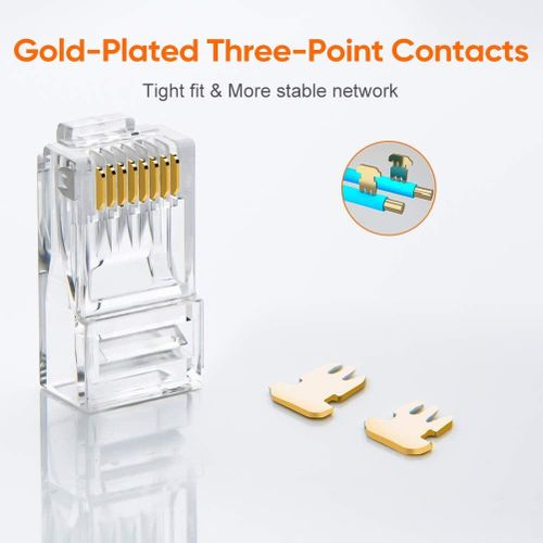 Cat 6 RJ45 Connector  Pack OF 100pcs