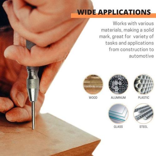 Automatic Center Punch 5 Inch Spring For Metal Wood Glass 2