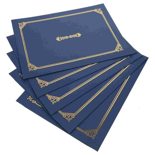 Certificate Diploma Holder Cover Document Paper Holders Folder Black Graduation Award Frame Folders Blue A4 Frames Gold
