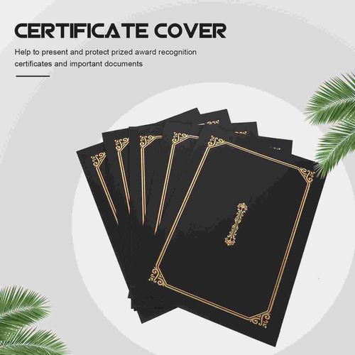 Certificate Diploma Holder Cover Document Paper Holders Folder Black Graduation Award Frame Folders Blue A4 Frames Gold