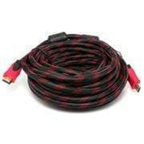 Unique Braided Hdmi 19 Pin To Hdmi 19 Pin Cable 1.5, 5, 10, 20, 30 Metres High Definition Cable - Black Red