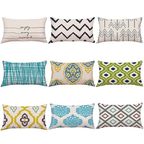 Bike Bird Geometric Pattern Throw Pillow Case Cushion Cover Sofa Bed Car Decor