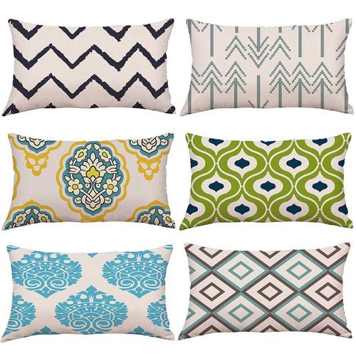 Bike Bird Geometric Pattern Throw Pillow Case Cushion Cover Sofa Bed Car Decor