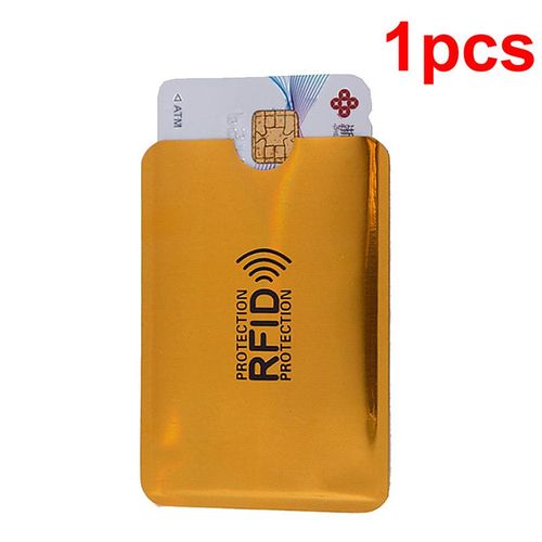 Men Anti Wallet Blocking Reader Lock Bank Holder Id Bank Case Protection Metal Credit NFC Holder Aluminium 6*9cm