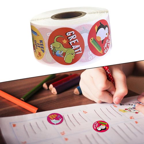 Animal Reward Stickers Labels Cute Round for Teachers Party Favor