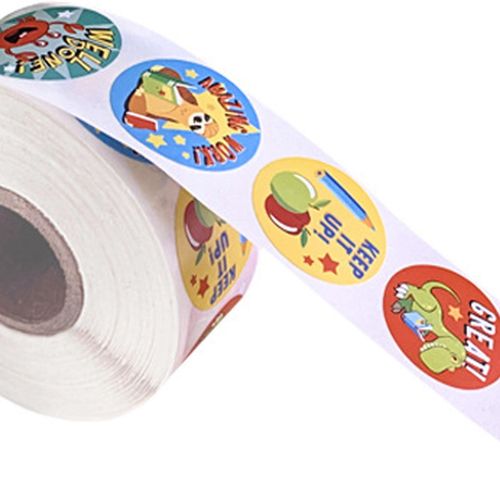 Animal Reward Stickers Labels Cute Round for Teachers Party Favor
