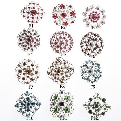 Plated Safety Pins Badge Buttons Brooch Pins For Women Wedding Bridal Shirt Denim Jacket Lapel Brooches Pin For Party Bouquet