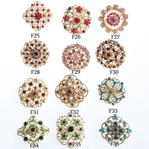 Plated Safety Pins Badge Buttons Brooch Pins For Women Wedding Bridal Shirt Denim Jacket Lapel Brooches Pin For Party Bouquet