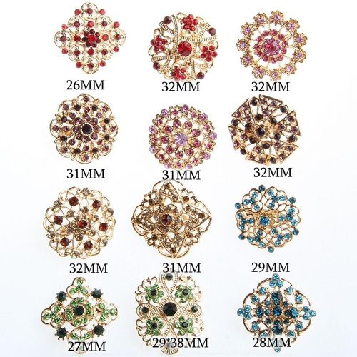 Plated Safety Pins Badge Buttons Brooch Pins For Women Wedding Bridal Shirt Denim Jacket Lapel Brooches Pin For Party Bouquet