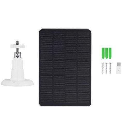 Solar Panel 4W Solar Cells Charger 5V Outdoor Hiking Waterproof Solar Cahrging Panel for Small Home Light System, White