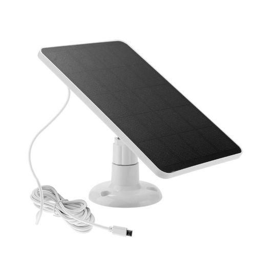 Solar Panel 4W Solar Cells Charger 5V Outdoor Hiking Waterproof Solar Cahrging Panel for Small Home Light System, White