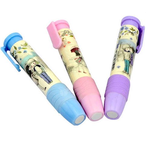 Cute Designer Students Pen Shape Eraser Rubber Stationery Kid Gift Toy School Supplies,Default NO5148