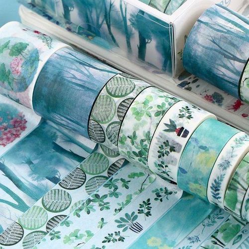 10Pcs/Set Decorative Kawaii Washi Tape Set Japanese Paper St