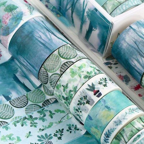 10Pcs/Set Decorative Kawaii Washi Tape Set Japanese Paper St