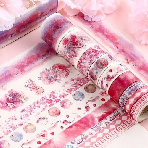 10Pcs/Set Decorative Kawaii Washi Tape Set Japanese Paper St