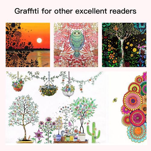 96 Pages English Edition Coloring Book Graffiti Painting Book Art Drawing Supplies for Children Students Adults Artists Relieve Stress NO5111