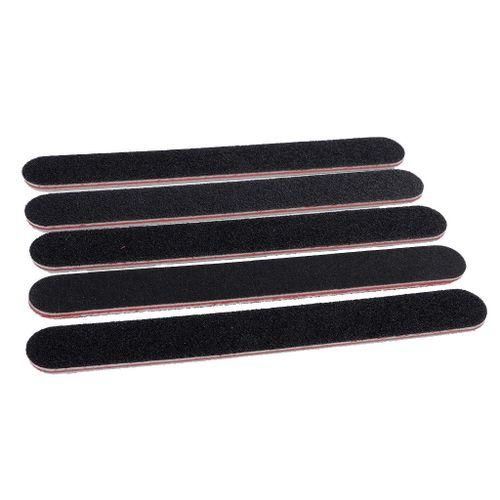 5pcs Black Double Sided Cruved Manicure Nail Files Emery