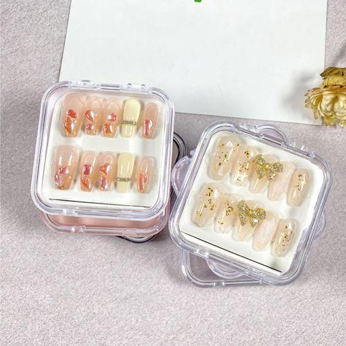 10x Press On Nail Storage Boxes  Display White