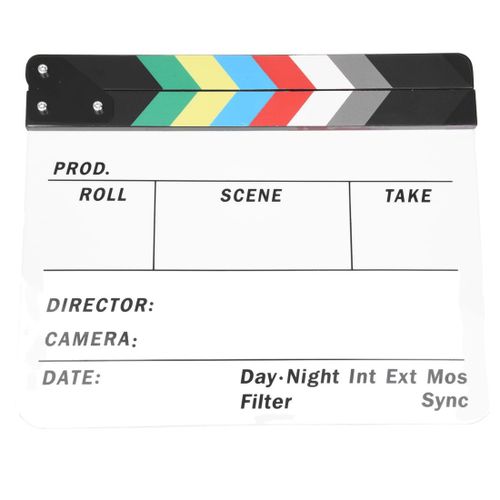 Acrylic Colorful Clapperboard TV Film Movie Slate