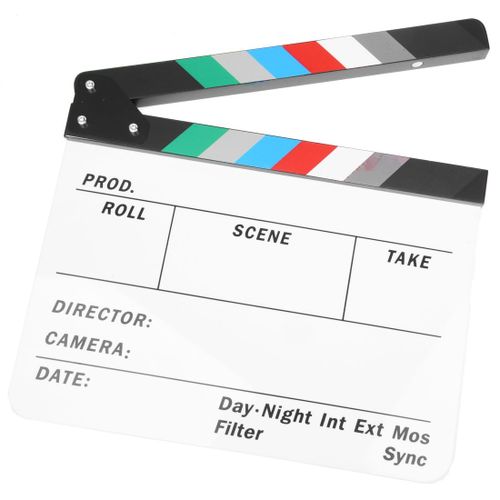 Acrylic Colorful Clapperboard TV Film Movie Slate