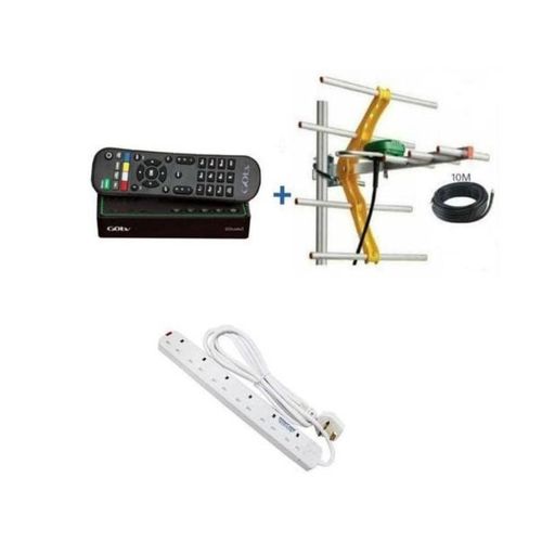Gotv Full Package Decoder + Antenna + A Free Extension - Black