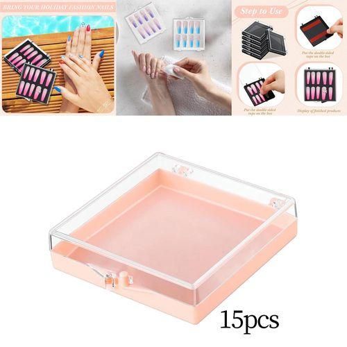 15x Nail Display Organizer Case Storage Cases Small Pink