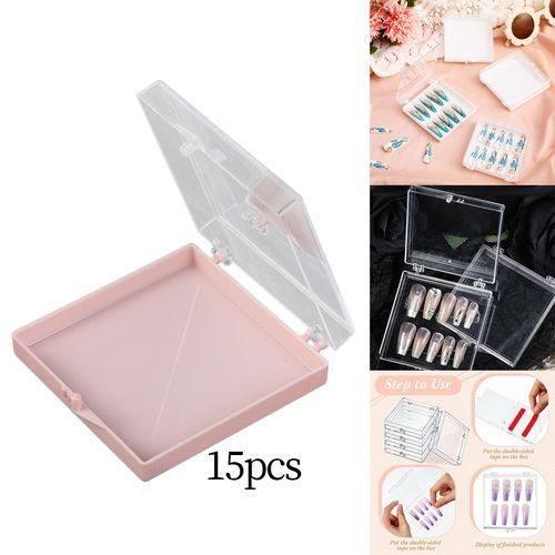 15x Nail Display Organizer Case Storage Cases Small Pink