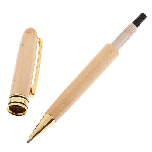 Novelty Beige Bamboo Ballpoint Pen Biros Office  Writing Instruments