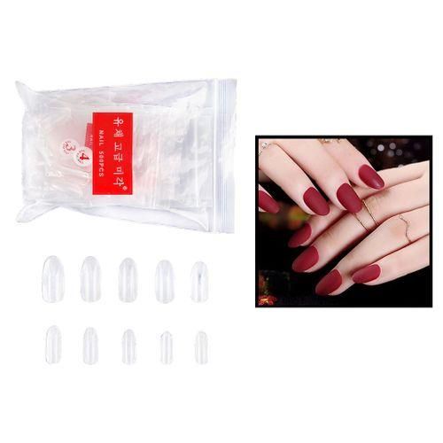 Transparent False Nail 500Pcs Extention Nails Natural For