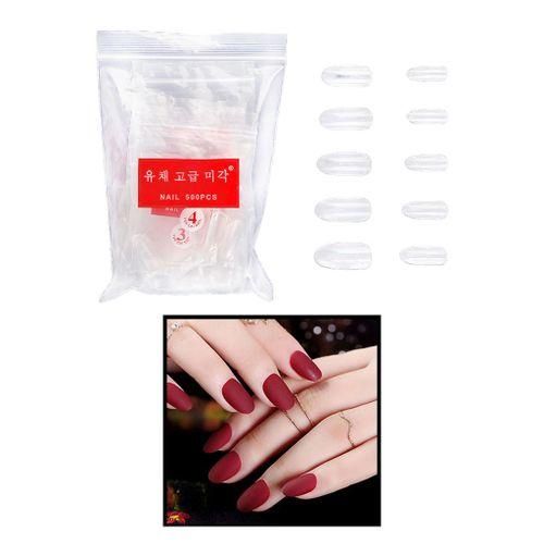 Transparent False Nail 500Pcs Extention Nails Natural For