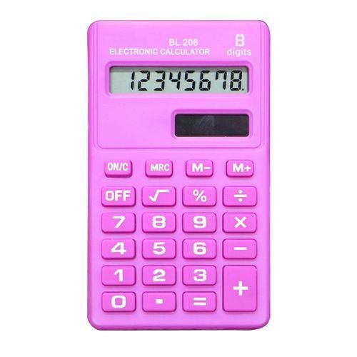 8 Digits Portable Calculator Reliable ABS Pocket SizePink