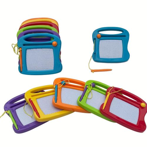 6-piece mini magnetic drawing board, children can erase graffiti sketch book, very suitable for birthday party gifts and gift bags, all colors are random.