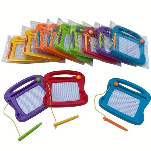 6-piece mini magnetic drawing board, children can erase graffiti sketch book, very suitable for birthday party gifts and gift bags, all colors are random.