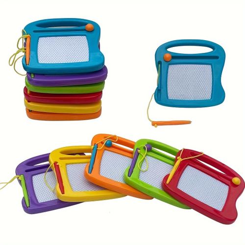 6-piece mini magnetic drawing board, children can erase graffiti sketch book, very suitable for birthday party gifts and gift bags, all colors are random.