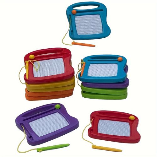 6-piece mini magnetic drawing board, children can erase graffiti sketch book, very suitable for birthday party gifts and gift bags, all colors are random.