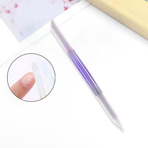 Double Sided Glass Cuticle Pusher Etched Surface