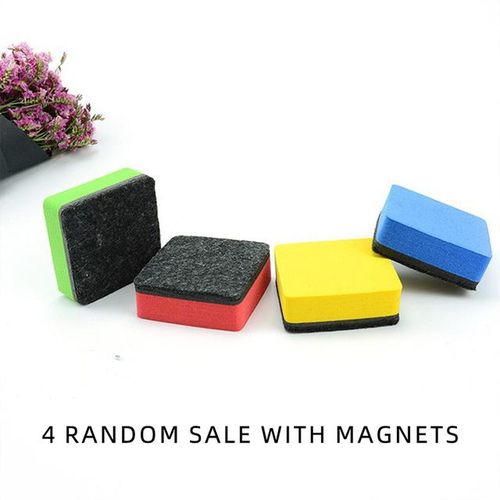 4Pcs/Lot Magentic White Board Eraser Cleaner Blackboard Dry Wipe Marker Pen Duster Chalkboard School Stationery Supplies
