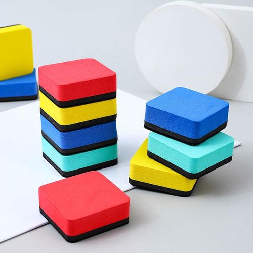 4Pcs/Lot Magentic White Board Eraser Cleaner Blackboard Dry Wipe Marker Pen Duster Chalkboard School Stationery Supplies