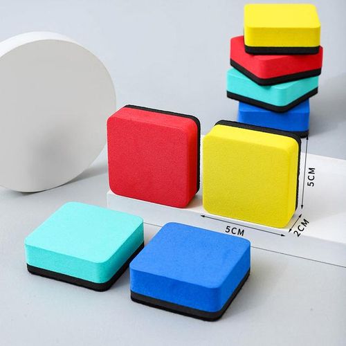 4Pcs/Lot Magentic White Board Eraser Cleaner Blackboard Dry Wipe Marker Pen Duster Chalkboard School Stationery Supplies