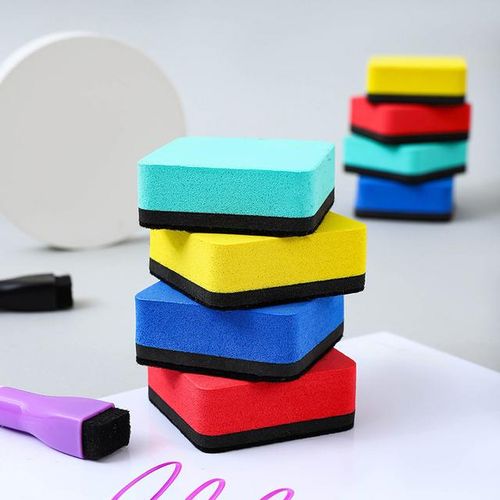 4Pcs/Lot Magentic White Board Eraser Cleaner Blackboard Dry Wipe Marker Pen Duster Chalkboard School Stationery Supplies